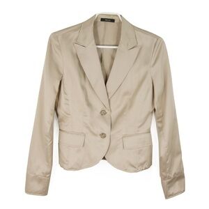 Vintage Comme Ca Ism Japan Satin Beige Button Up Blazer Jacket